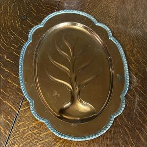 Wallace copper and silver Tree of Life platter